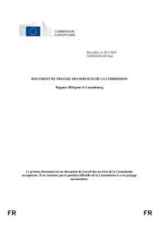 Document de travail des services de la Commission européenne - Rapport 2016 pour le Luxembourg