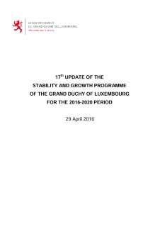 Stability and Growth Programme 2016-2020